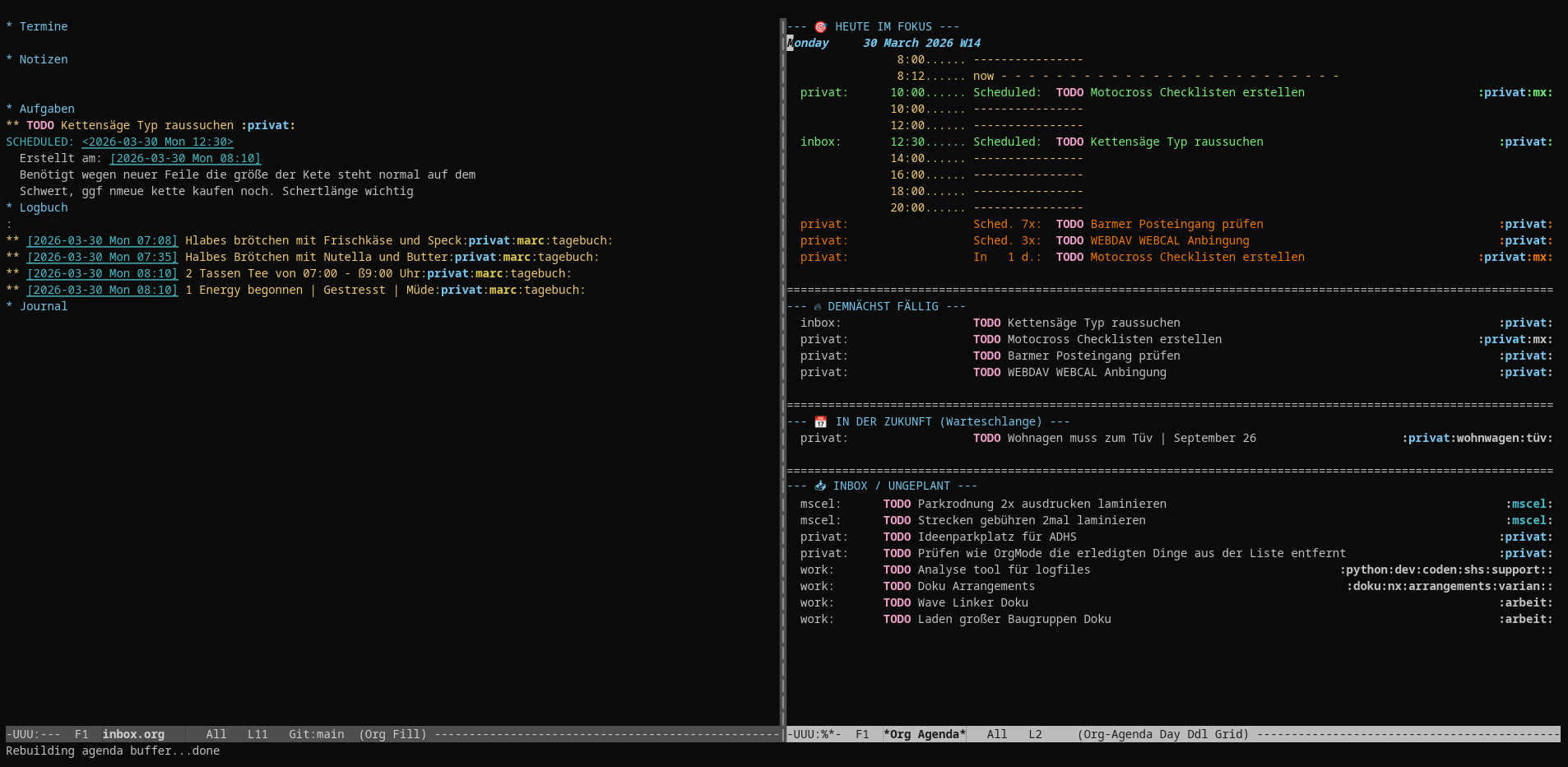 Digitales Headquarter - Warum Emacs mein ADHS zähmt.