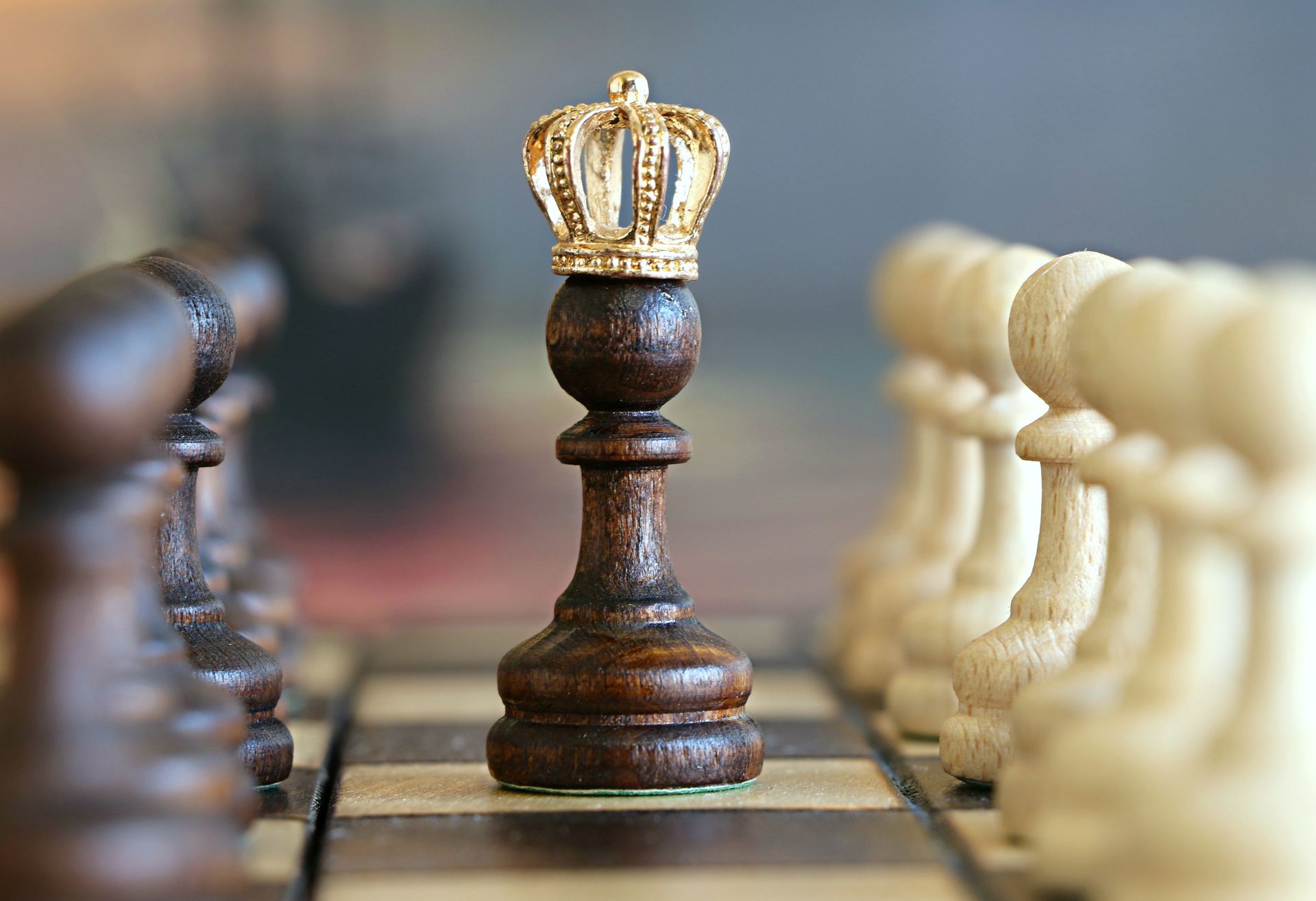 Chess piece on a board